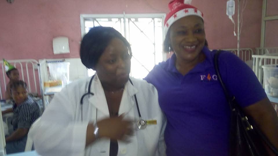 A ministry member visiting a healthcare professional in a children’s ward